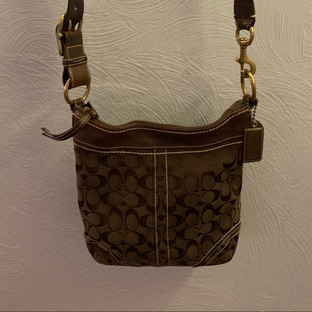 Coach Signature Brown Shoulder Bag